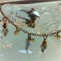 Handmade Triplet frosted Purplish leaves Charms Bracelet
