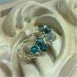 Handmade Wire-wrapped Crystals Blue Ring