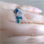 Handmade Wire-wrapped Crystals Blue Ring