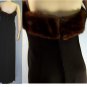Paris Couture Vintage 50s HELENA BARBIERI ORIGINAL mink trim gown med