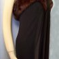 Paris Couture Vintage 50s HELENA BARBIERI ORIGINAL mink trim gown med