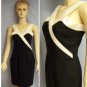 Paris france black white halter dress Sm US 4 French 38