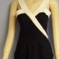 Paris france black white halter dress Sm US 4 French 38