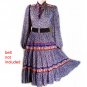 vintage peasant dress 70s  full skirt dress small