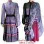 vintage peasant dress 70s  full skirt dress small