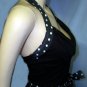 Trixxie black white cotton halter dress size 3 small