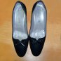 vintage 70s Black velvet heels Peter Kaiser size 9 shoes