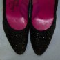 50s stiletto heels black glitter Adorably yours 6.5 AA