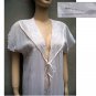 vintage cotton Gauze tie robe cover up lace trim long size MEDIUM