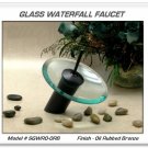 BRAND NEW OIL RUBBED BRONZE GLASS WATERFALL FAUCET FOR BATHROOM SINKS
