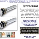 NEW POP-UP DRAIN FOR VESSEL BOWL BATHROOM SINKS - POLISHED CHROME
