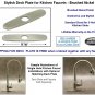 NEW DECK PLATE FOR KITCHEN FAUCETS - BRUSHED NICKEL ( 9 7/8" )