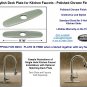 NEW DECK PLATE FOR KITCHEN FAUCETS - CHROME ( 9 7/8" )