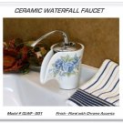 NEW CERAMIC FLORAL WATERFALL FAUCET FOR BATHROOM SINKS – VASE STYLE