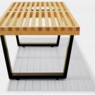 4ft - George Nelson Hardwood Platform Slat Bench - Natural