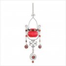 RED JEWELED CANDLEHOLDER