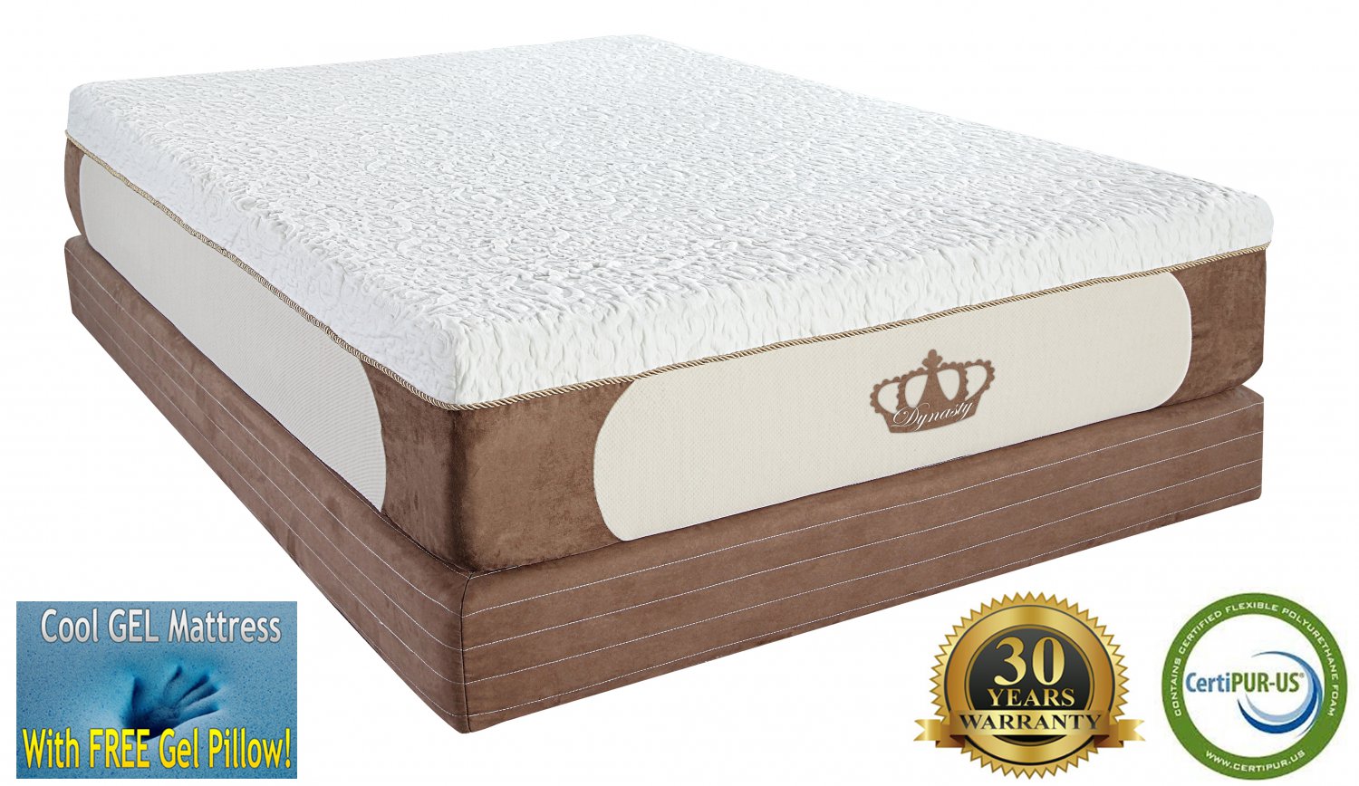 Dynasty Mattress CoolBreeze 12™ GEL Memory Foam Mattress TWINMedium Firm