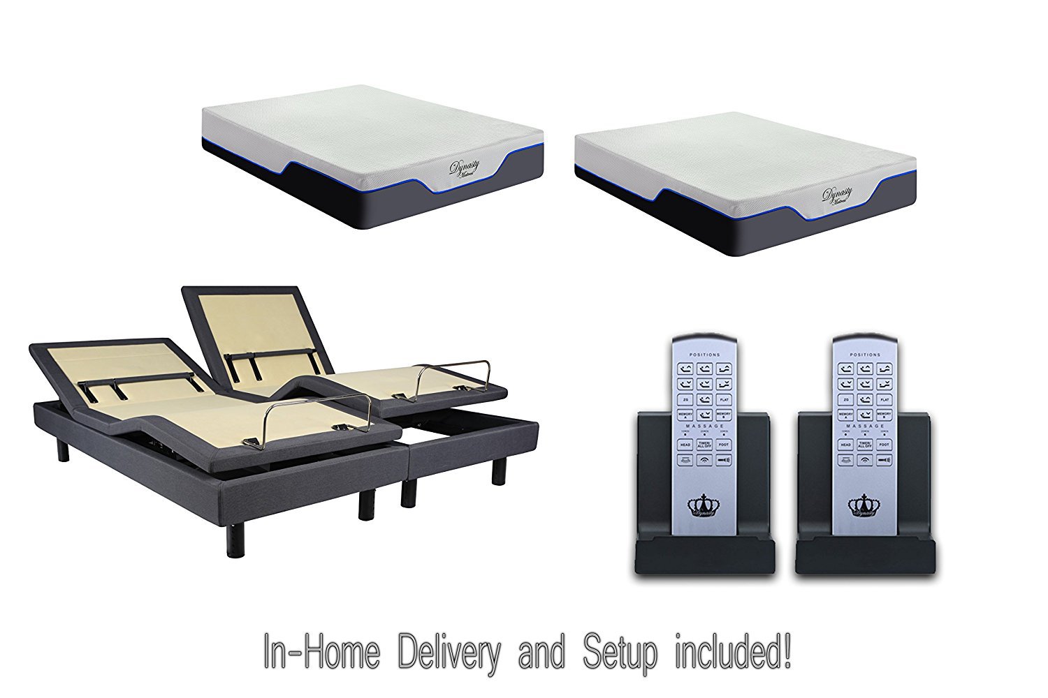 New! DM9000S Adjustable bed w/12" CoolBreeze2 FIRM Gel Infused Mattress