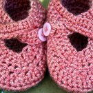Sweet strawberry booties size 6-9 months