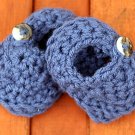Indigo booties size newborn