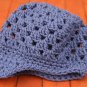 Indigo beanie with brim - newborn-3 months