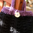 Black and lavender handbag