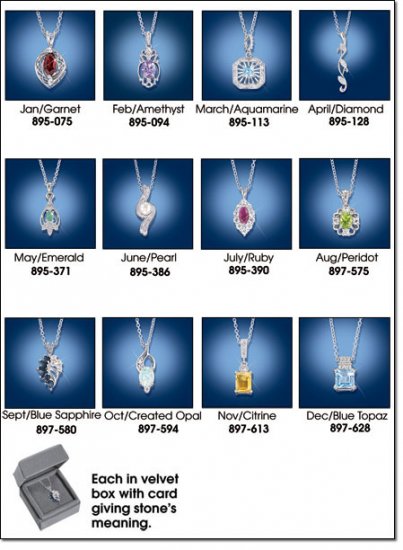 Avon birthstone necklace sale