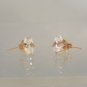 10kt Yellow Gold 8mm round Cubic Zirconia CZ stud earrings