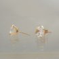 10kt Yellow Gold 8mm round Cubic Zirconia CZ stud earrings