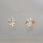 10kt Yellow Gold 8mm round Cubic Zirconia CZ stud earrings