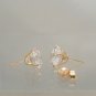 10kt Yellow Gold 9mm round Cubic Zirconia CZ stud earrings