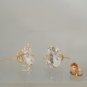 10kt Yellow Gold 9mm round Cubic Zirconia CZ stud earrings