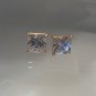 10kt Yellow Gold Basket 6x6mm Cubic Zirconia CZ stud earrings