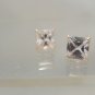 10kt Yellow Gold Basket 6x6mm Cubic Zirconia CZ stud earrings