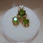 Chrome Diopside Gemstone earring and pendant sterling silver Jewelry