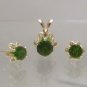 Chrome Diopside Gemstone earring and pendant sterling silver Jewelry