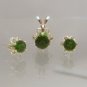 Chrome Diopside Gemstone earring and pendant sterling silver Jewelry