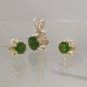 Chrome Diopside Gemstone earring and pendant sterling silver Jewelry