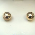 14kt Yellow Gold 8mm smooth round Ball stud post pierced earrings