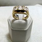 Mens 14kt Yellow Gold  Diamond Ring size 10