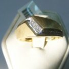 Mens 10kt YG Diamond Two Tone ring size 10.25