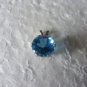 7mm round Neptune Blue Topaz 925 sterling silver pendant