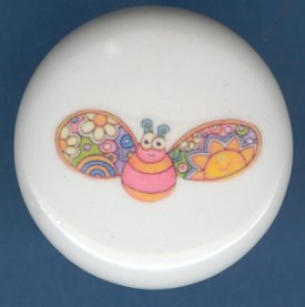 Psychedelic  Bee Ceramic Knobs Pulls
