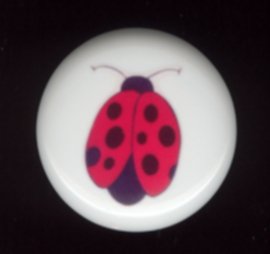 LADYBUG #3 ~ Ceramic Knobs Pulls