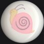 Gossamer Wings PINK SNAIL ~ Ceramic Knobs