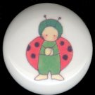 BABY BUGS Ceramic Knobs Pulls ~ LADYBUG