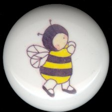 BABY BUGS Ceramic Knobs Pulls ~ BUMBLE BEE