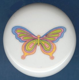 Psychedelic  Butterfly 2 Ceramic Knobs Pulls