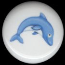 Sweet BLUE DOLPHIN #1 Ceramic Knob KNOBS
