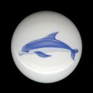 Sweet BLUE DOLPHIN #2 Ceramic Knob KNOBS